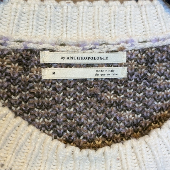 Anthropologie Fabiana Cropped Fair Isle Sweater - Picture 6 of 7